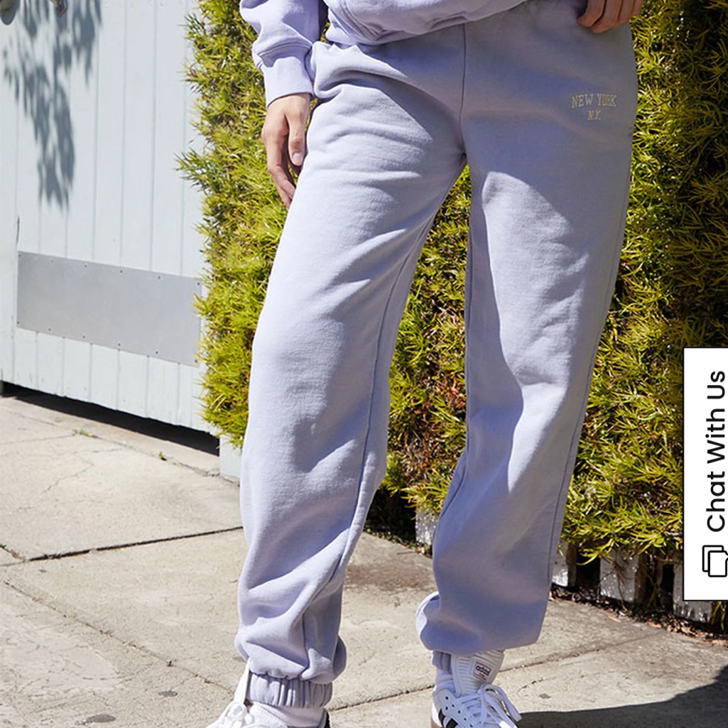 Brandy Melville New York Rosa Sweatpants Light Blue, John Galt